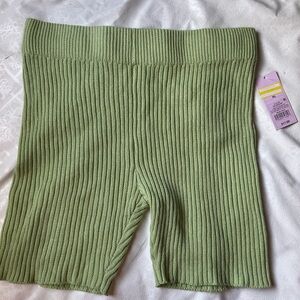 wild fable Sage Green Ribbed Bike Shorts